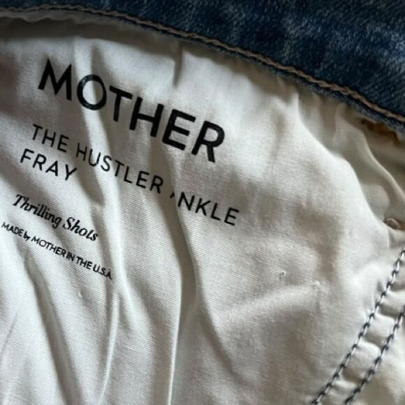 NWT- MOTHER The hustler ankle fray jeans thrilling shots - Picture 6 of 13